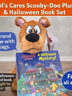Kohl’s Cares Scooby-Doo Plush & Halloween Book Set NWT All Ages